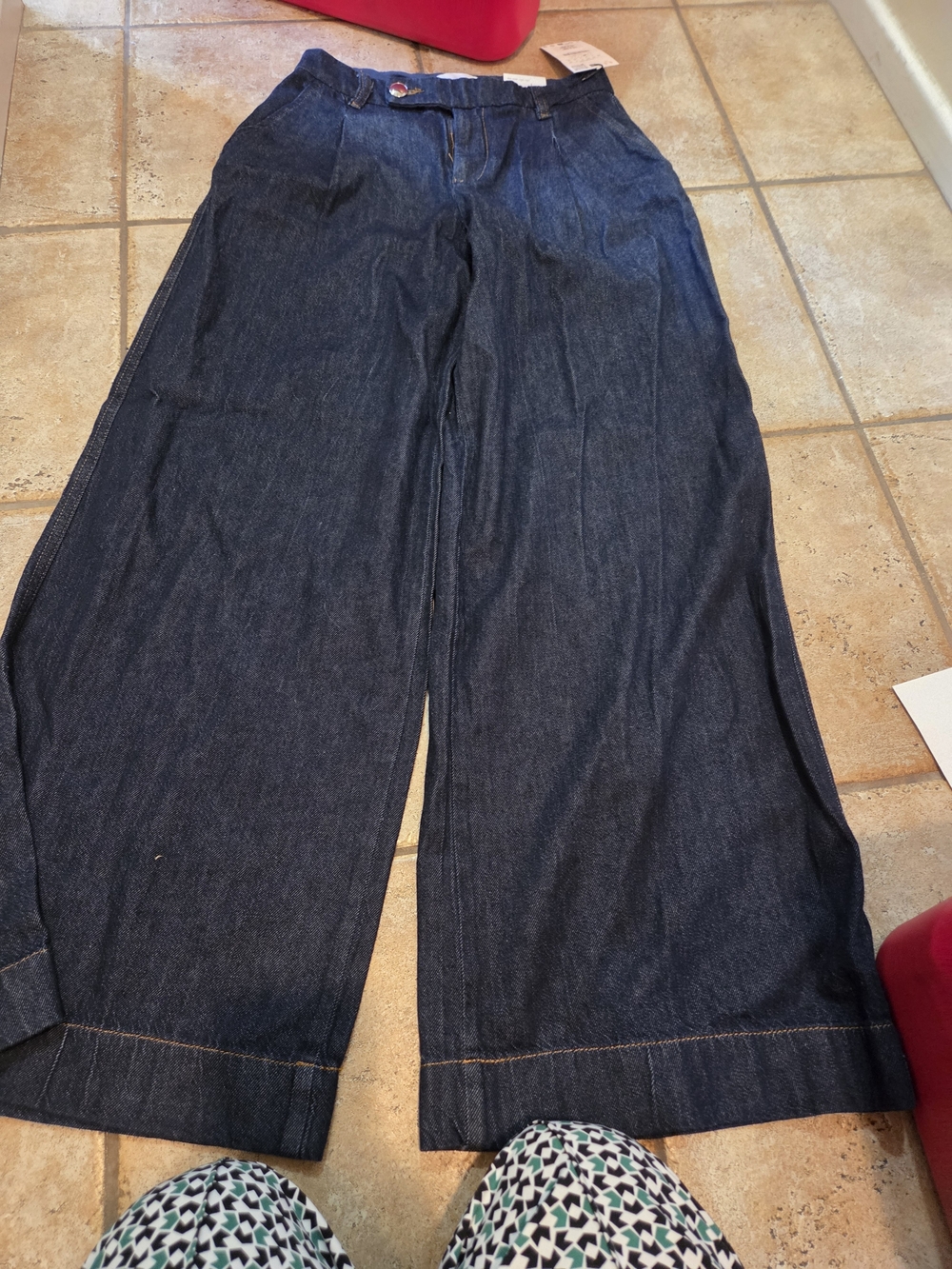 Zara Dark Blue Straight Leg Jeans